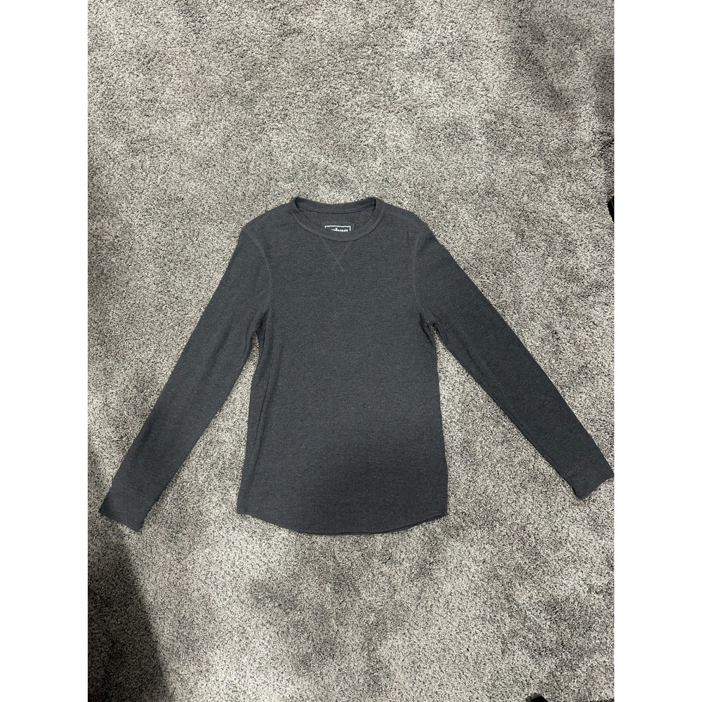 Urban Pipeline Thermal Shirt Waffle Knit Long Sleeve Charcoal Gray Medium